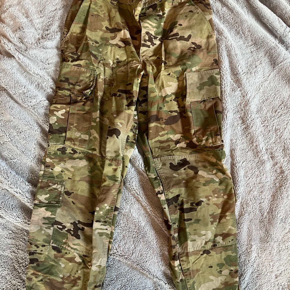 Camo Cargo Tactical Pants - Multicolor Woodland Pattern